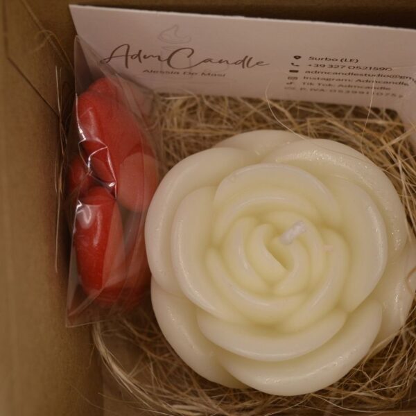 candela rosa confezione bomboniera